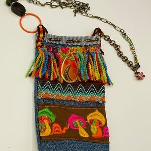 OOAK boho cellphone purse
